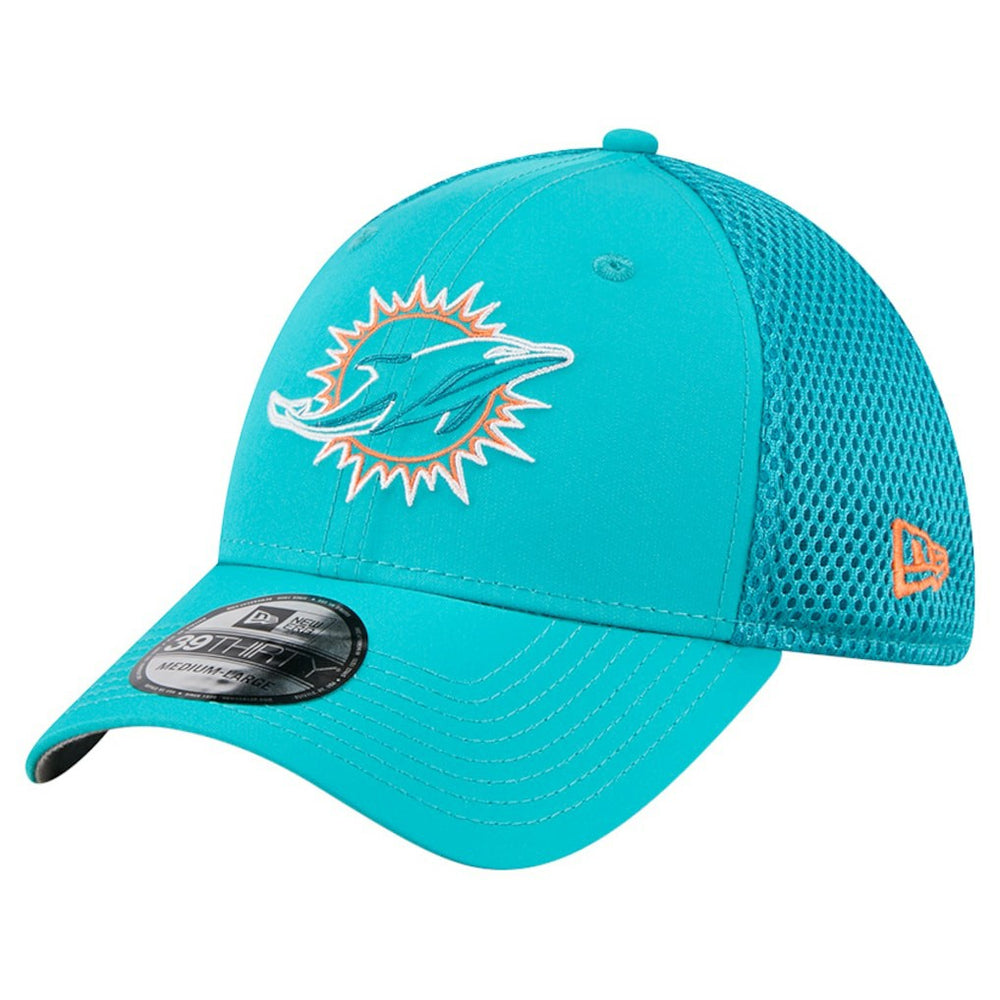 Miami Dolphins New Era Outline 39THIRTY Flex Hat Aqua