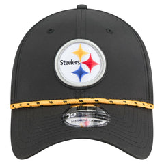 Pittsburgh Steelers New Era Perforated 39THIRTY Flex Hat Black