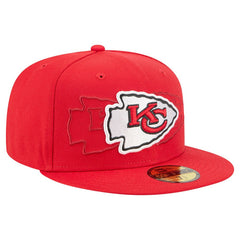 Kansas City Chiefs New Era Tri-Hit 59FIFTY Fitted Hat Red
