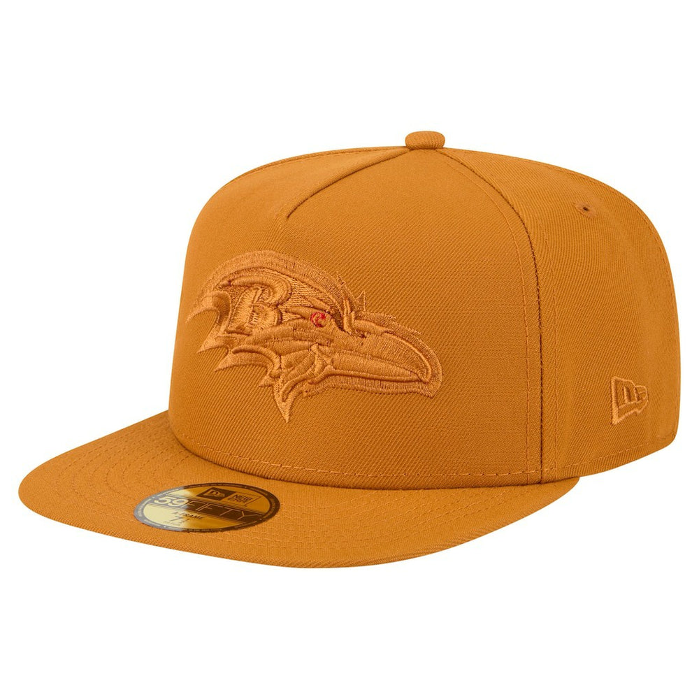 Baltimore Ravens New Era Color Pack A-Frame 59FIFTY Fitted Hat Brown