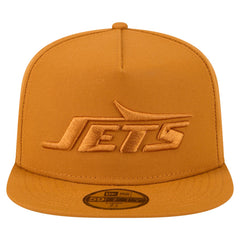 New York Jets New Era Color Pack A-Frame 59FIFTY Fitted Hat Brown