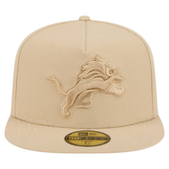 Detroit Lions New Era Color Pack A-Frame 59FIFTY Fitted Hat Light Beige