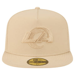 Los Angeles Rams New Era Color Pack A-Frame 59FIFTY Fitted Hat Light Beige
