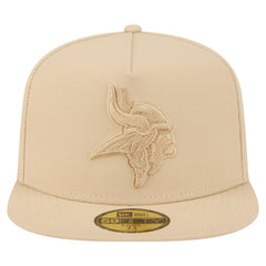 Minnesota Vikings New Era Color Pack A-Frame 59FIFTY Fitted Hat Light Beige