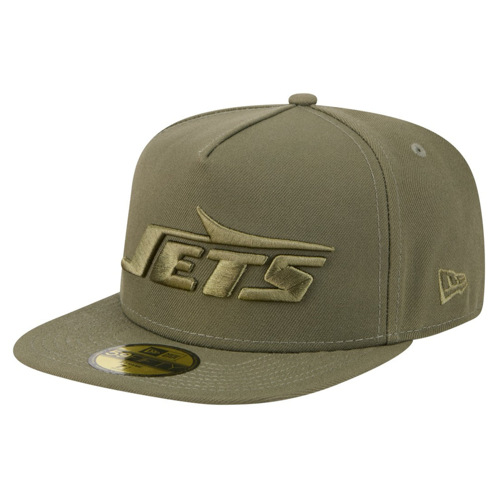 New York Jets New Era Color Pack A-Frame 59FIFTY Fitted Hat Olive
