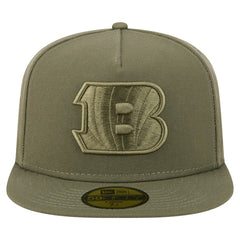 Cincinnati Bengals New Era Color Pack A-Frame 59FIFTY Fitted Hat Olive