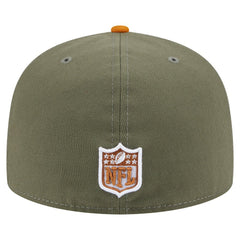 Detroit Lions New Era Color Pack A-Frame 59FIFTY Fitted Hat Olive/Brown