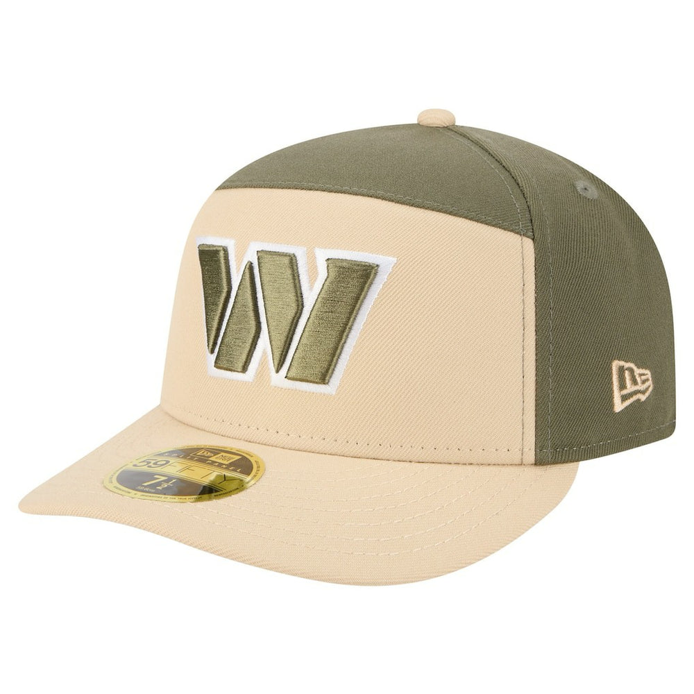 Washington Commanders New Era Two-Tone Color Pack Split Panel 59FIFTY Fitted Hat Light Beige/Olive