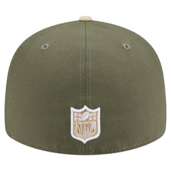 Pittsburgh Steelers New Era Two-Tone Color Pack Split Panel 59FIFTY Fitted Hat Light Beige/Olive