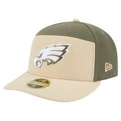 Philadelphia Eagles New Era Two-Tone Color Pack Split Panel 59FIFTY Fitted Hat Light Beige/Olive