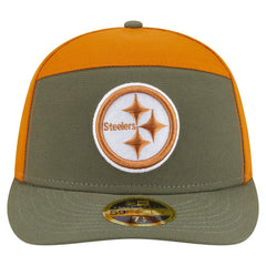 Pittsburgh Steelers New Era Two-Tone Color Pack Split Panel 59FIFTY Fitted Hat Olive/Brown