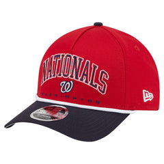 Washington Nationals New Era Arch 9FORTY A-Frame M-Crown Adjustable Hat - Red/Navy - New Era on Sale