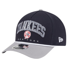 New York Yankees New Era Arch 9FORTY A-Frame M-Crown Adjustable Hat - Navy/Gray - New Era on Sale