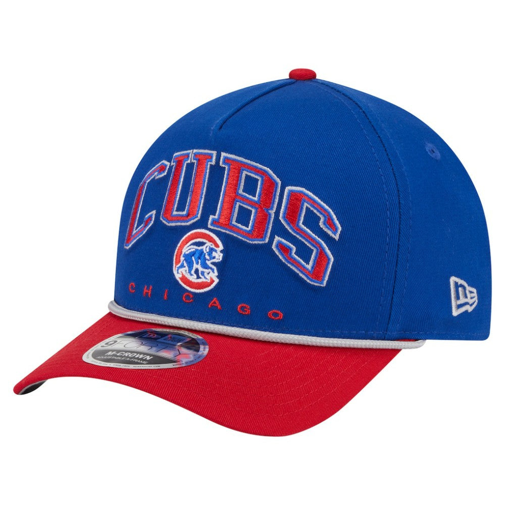 Chicago Cubs New Era Arch 9FORTY A-Frame M-Crown Adjustable Hat - Royal/Red - New Era Lifestyle