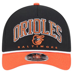Baltimore Orioles New Era Arch 9FORTY A-Frame M-Crown Adjustable Hat - Black/Orange - New Era Sale