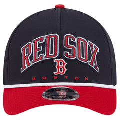 Boston Red Sox New Era Arch 9FORTY A-Frame M-Crown Adjustable Hat - Navy/Red - New Era Online