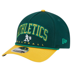 Athletics New Era Arch 9FORTY A-Frame M-Crown Adjustable Hat - Green/Gold - New Era Sale