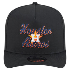 Houston Astros New Era Chainstitch 9FIFTY A-Frame Snapback Hat - Black - New Era on Sale