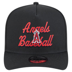 Los Angeles Angels New Era Chainstitch 9FIFTY A-Frame Snapback Hat - Black - New Era Online
