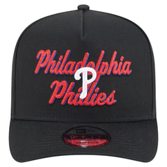 Philadelphia Phillies New Era Chainstitch 9FIFTY A-Frame Snapback Hat - Black - New Era Sale