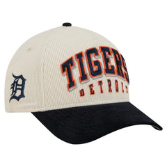Detroit Tigers New Era Sided Corduroy 9FORTY A-Frame Adjustable Hat - Cream/Navy - New Era Online