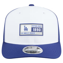 Los Angeles Dodgers New Era Established Patch 9SEVENTY Adjustable Hat - White/Royal - New Era on Sale