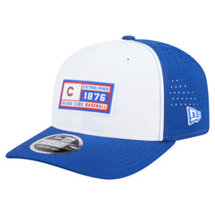 Chicago Cubs New Era Established Patch 9SEVENTY Adjustable Hat - White/Royal - New Era Discount