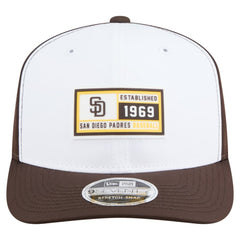 San Diego Padres New Era Established Patch 9SEVENTY Adjustable Hat - White/Brown - New Era Discount