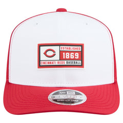 Cincinnati Reds New Era Established Patch 9SEVENTY Adjustable Hat - White/Red - New Era Sale