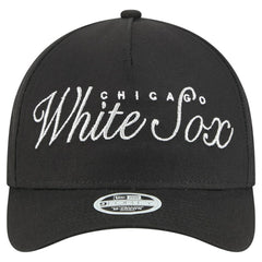 Chicago White Sox New Era Women's Metallic A-Frame 9FORTY Adjustable Hat - Black - New Era Discount