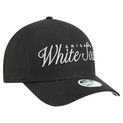 Chicago White Sox New Era Women's Metallic A-Frame 9FORTY Adjustable Hat - Black - New Era Discount