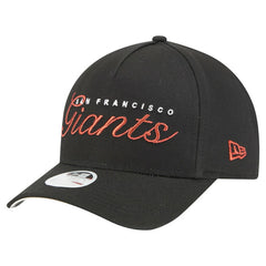 San Francisco Giants New Era Women's Metallic A-Frame 9FORTY Adjustable Hat - Black - New Era Lifestyle