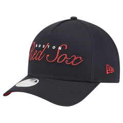 Boston Red Sox New Era Women's Metallic A-Frame 9FORTY Adjustable Hat - Navy - New Era Sale