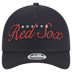 Boston Red Sox New Era Women's Metallic A-Frame 9FORTY Adjustable Hat - Navy - New Era Sale