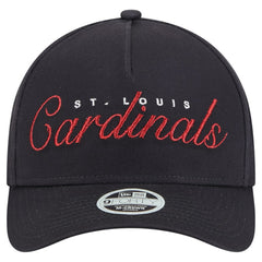 St. Louis Cardinals New Era Women's Metallic A-Frame 9FORTY Adjustable Hat - Navy - New Era Online