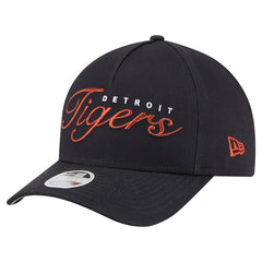 Detroit Tigers New Era Women's Metallic A-Frame 9FORTY Adjustable Hat - Navy - New Era Sale