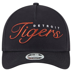 Detroit Tigers New Era Women's Metallic A-Frame 9FORTY Adjustable Hat - Navy - New Era Sale