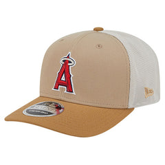 Los Angeles Angels New Era 9SEVENTY Trucker Adjustable Hat - Stone - New Era Sale