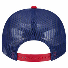 Texas Rangers New Era Banner A-Frame 9FIFTY Trucker Snapback Hat - Cream/Royal - New Era on Sale