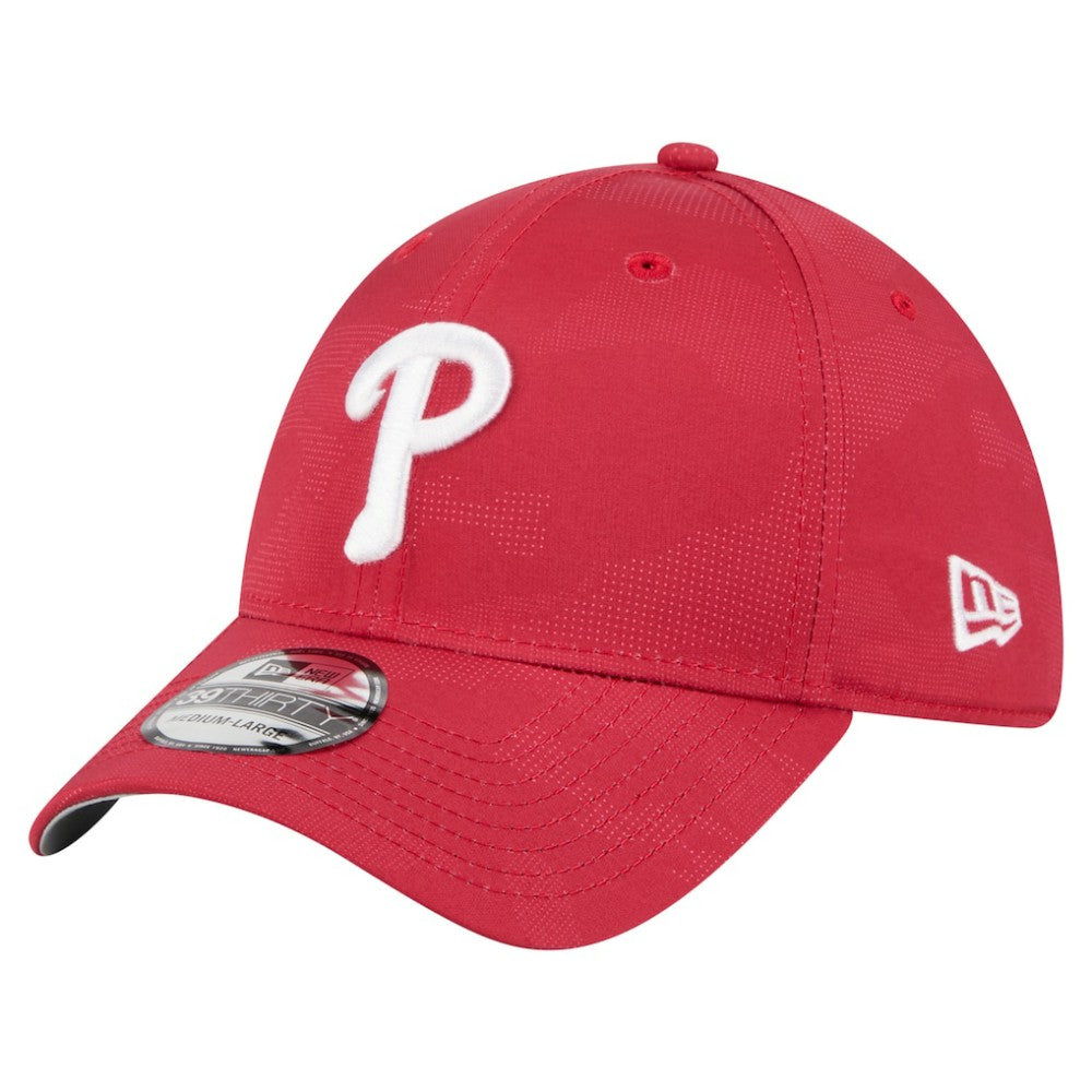 Philadelphia Phillies New Era Tonal Camo 39THIRTY Flex Hat - Red - New Era Discount
