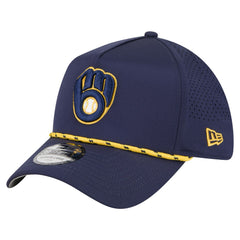 Milwaukee Brewers New Era 39THIRTY A-Frame Perforated Flex Hat - Navy - New Era on Sale