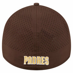San Diego Padres New Era 39THIRTY A-Frame Perforated Flex Hat - Brown - New Era Discount