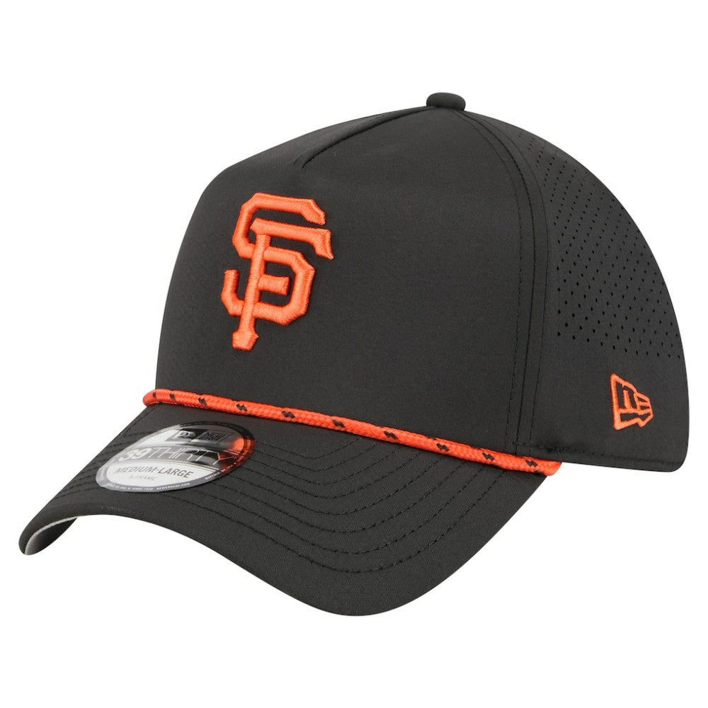 San Francisco Giants New Era 39THIRTY A-Frame Perforated Flex Hat - Black - New Era Online