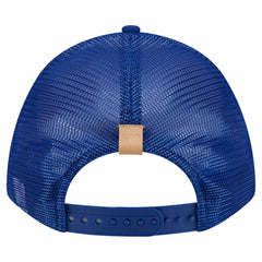 Chicago Cubs New Era Text A-Frame Trucker 9FORTY Hat - Stone/Royal - New Era Discount