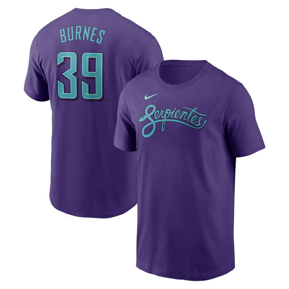 Corbin Burnes Arizona Diamondbacks Nike 2025 City Connect Fuse Name & Number T-Shirt - Purple - Nike Online