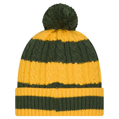 Green Bay Packers New Era Women's Braided Cuffed Knit Hat with Pom Green