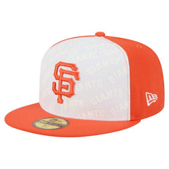 San Francisco Giants New Era Repeat 59FIFTY Fitted Hat - White/Orange - New Era on Sale