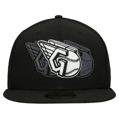 Cleveland Guardians New Era Tri-Hit 59FIFTY Fitted Hat - Black - New Era Online