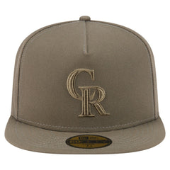 Colorado Rockies New Era Color Pack A-Frame 59FIFTY Fitted Hat - Olive - New Era on Sale