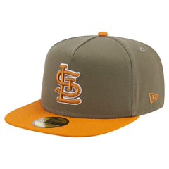 St. Louis Cardinals New Era Two-Tone Color Pack A-Frame 59FIFTY Fitted Hat - Olive/Orange - New Era on Sale
